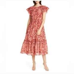 Ulla Johnson Arlene Floral Midi Dress